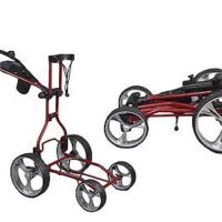 Clever Caddie Upright Caddy Push Cart RED