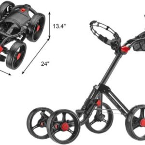 CaddyTek Deluxe Explorer 4-Wheel Golf Push Ca...