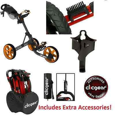 EXTRAS! New Clicgear 3.5 Golf Push Cart + BON...