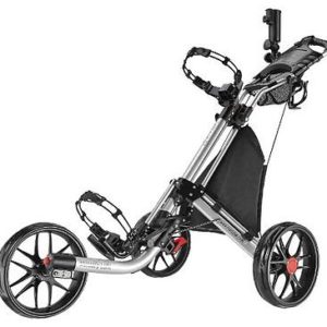 CaddyTek EZ-Fold 3 Wheel Golf Push Cart Silve...