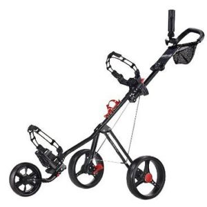 CaddyTek SuperLite Deluxe Golf Push Cart, Bla...