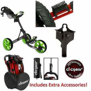 EXTRAS! New Clicgear 3.5 Golf Push Cart +BONU...