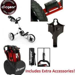 EXTRAS! New Clicgear 3.5 Golf Push Cart + BON...